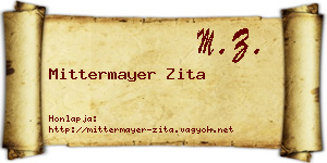 Mittermayer Zita névjegykártya
