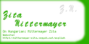 zita mittermayer business card